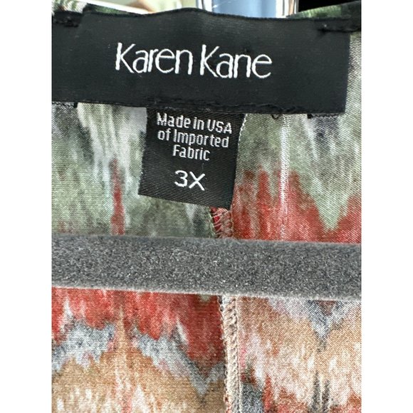 Karen Kane size 3X handkerchief hem v neck 3/4 sleeve tunic top no material tag - Picture 3 of 5